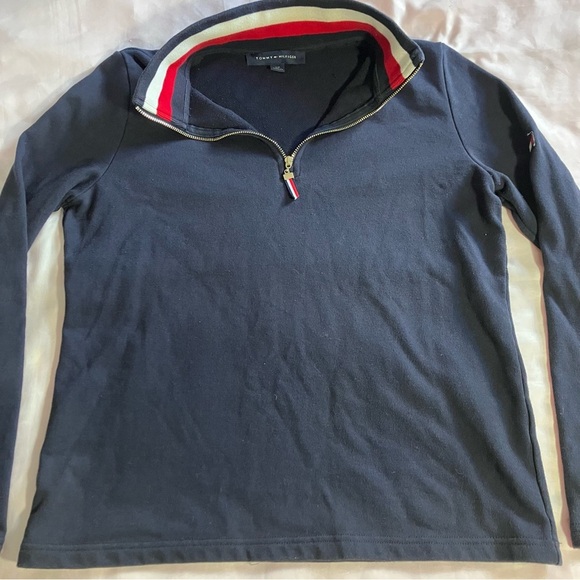 💜2FOR$17 Tommy Hilfiger Quarter-Zip Long Sleeve Shirt - Picture 3 of 11